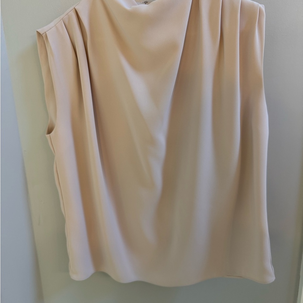 Amanda Uprichard Elegant Cream Sleeveless Top